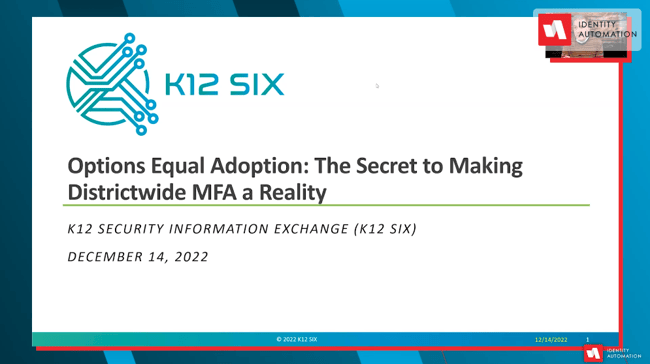K12 SIX Options Equal Adoption Webinar