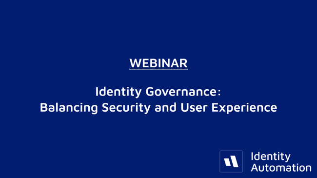 Webinar - Identity Governance